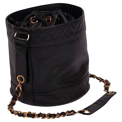 chanel black basket bag|Black Chanel bag for sale.